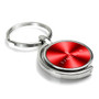 Lincoln Red Brushed Metal Spinner Key Chain