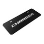 Dodge Charger 3D Logo 12" x 4.25" European Look Black Half-Size Stainless Steel License Plate