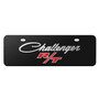 Dodge Challenger R/T Classic 3D Logo 12" x 4.25" European Look Black Half-Size Stainless Steel License Plate