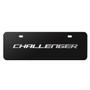 Dodge Challenger 3D Logo 12" x 4.25" European Look Black Half-Size Stainless Steel License Plate