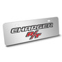 Dodge Charger R/T 3D Logo 12" x 4.25" European Look Chrome Half-Size Stainless Steel License Plate