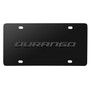 Dodge Durango 3D Dark Gray Logo on Black Stainless Steel License Plate
