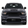 Dodge Durango 3D Dark Gray Logo on Black Stainless Steel License Plate