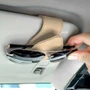 RAM 2500 Beige Leather Magnetic Sunglass Holder Car Sun Visor Mount Clip