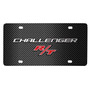Dodge Challenger R/T 3D Logo Black Carbon Fiber Patten Steel License Plate
