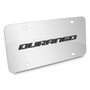 Dodge Durango 3D Dark Gray Logo on Mirror Chrome Stainless Steel License Plate