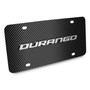 Dodge Durango 3D Logo on Black Carbon Fiber Patten Stainless Steel License Plate