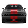 Dodge Hellcat 3D Logo in Red on Red Stripe Black Carbon Fiber Look Stainless Steel License Plate