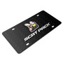 Dodge Scat-Pack Full Color 3D Logo on Logo Pattern Black Aluminum License Plate