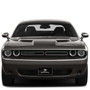 Dodge Scat-Pack Full Color 3D Logo on Logo Pattern Black Aluminum License Plate