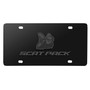Dodge Scat-Pack 3D Dark Gray Logo on Black Stainless Steel License Plate
