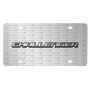 Dodge Challenger 3D Logo on Logo Pattern Brushed Aluminum License Plate