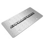 Dodge Challenger 3D Logo on Logo Pattern Brushed Aluminum License Plate