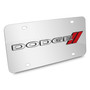 Dodge 3D Logo on Chrome Stainless Steel License Plate
