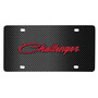 Dodge Challenger Classic in Red 3D Logo Black Carbon Fiber Patten Stainless Steel License Plate