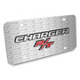 Dodge Charger R/T 3D Logo on Logo Pattern Brushed Aluminum License Plate