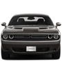 Dodge Challenger Classic 3D Logo on Logo Pattern Brushed Aluminum License Plate