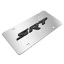 Dodge SRT Logo 3D Dark Gray Logo on Mirror Chrome Stainless Steel License Plate