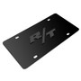 Dodge R/T Logo 3D Dark Gray Logo on Black Stainless Steel License Plate