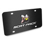 Dodge Scat-Pack Full Color 3D Logo Black Carbon Fiber Patten Steel License Plate