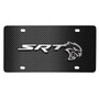 Dodge SRT Hellcat 3D Logo Black Carbon Fiber Patten Steel License Plate