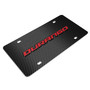 Dodge Durango in Red 3D Logo Black Carbon Fiber Patten Steel License Plate
