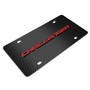 Dodge Challenger in Red 3D Logo Black Carbon Fiber Patten Steel License Plate