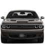 Dodge Challenger 3D Logo Black Carbon Fiber Patten Steel License Plate