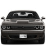 Dodge SRT Hellcat 3D Logo on Logo Pattern Brushed Aluminum License Plate