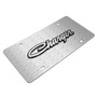 Dodge Charger Classic 3D Logo on Logo Pattern Brushed Aluminum License Plate