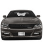 Dodge Charger 3D Logo on Logo Pattern Brushed Aluminum License Plate