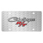 Dodge Challenger R/T Classic 3D Logo on Logo Pattern Brushed Metal License Plate