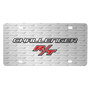 Dodge Challenger R/T 3D Logo on Logo Pattern Brushed Aluminum License Plate