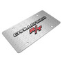 Dodge Challenger R/T 3D Logo on Logo Pattern Brushed Aluminum License Plate