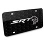 Dodge SRT Hellcat 3D Logo on Logo Pattern Black Aluminum License Plate