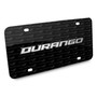 Dodge Durango 3D Logo on Logo Pattern Black Aluminum License Plate