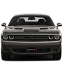 Dodge 3D Logo on Logo Pattern Black Aluminum Metal License Plate