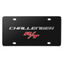 Dodge Challenger R/T 3D Logo on Black Stainless Steel License Plate