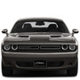 Dodge Challenger Classic 3D Logo on Logo Pattern Black Aluminum License Plate