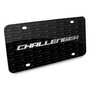 Dodge Challenger 3D Logo on Logo Pattern Black Aluminum License Plate
