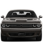 Dodge Challenger 3D Logo on Logo Pattern Black Aluminum License Plate