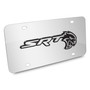Dodge SRT Hellcat 3D Logo on Chrome Stainless Steel License Plate