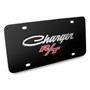 Dodge Charger R/T Classic 3D Logo on Black Stainless Steel License Plate