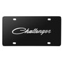 Dodge Challenger Classic 3D Logo on Black Stainless Steel License Plate