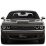 Dodge Challenger 3D Logo on Black Stainless Steel License Plate