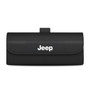 Jeep Black Leather Sunglass Case Car Sun Visor Mount Clip