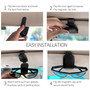 Jeep Grand Cherokee Rectangle Black Leather Magnetic Sunglass Holder Car Sun Visor Mount Clip