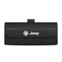 Jeep Willys Star Black Leather Sunglass Case Car Sun Visor Mount Clip