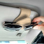 HEMI 392 Beige Leather Magnetic Sunglass Holder Car Sun Visor Mount Clip