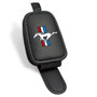Ford Mustang Tri-Bar Rectangle Black Leather Magnetic Sunglass Holder Car Sun Visor Mount Clip